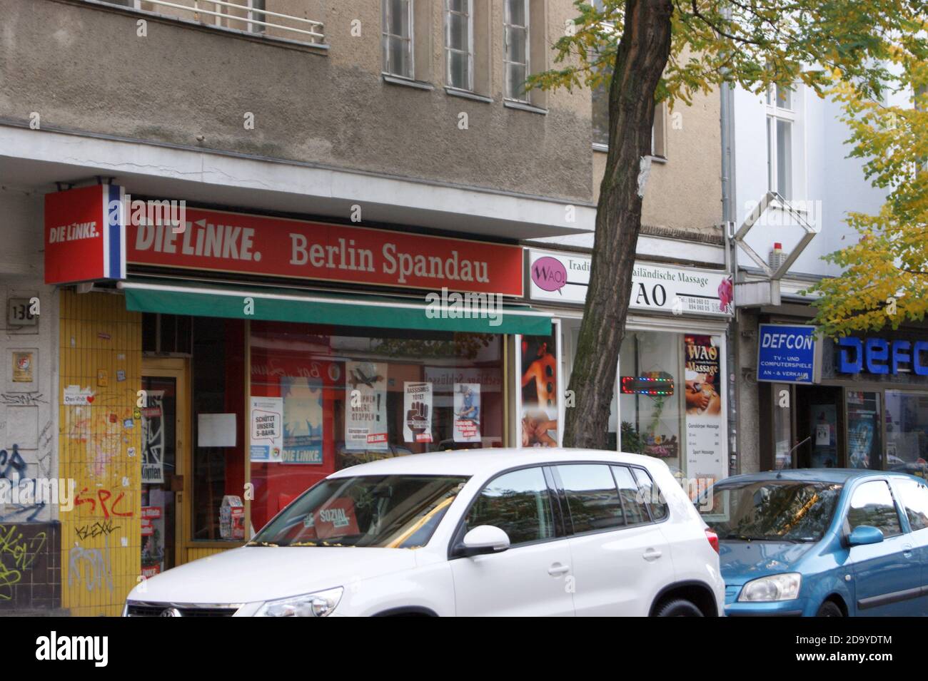 Bezirksbüro Berlin-Spandau der Partei die Linke Stockfoto