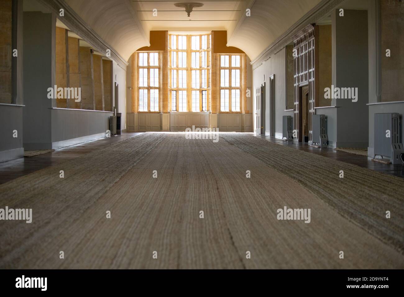 Die längste überlebende Long Gallery in England. Teil des Montacute Hauses in Somerset Stockfoto