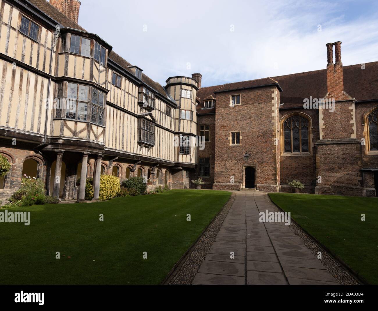 Long Gallery und Cloister Court Queens' College, Cambridge, England Stockfoto