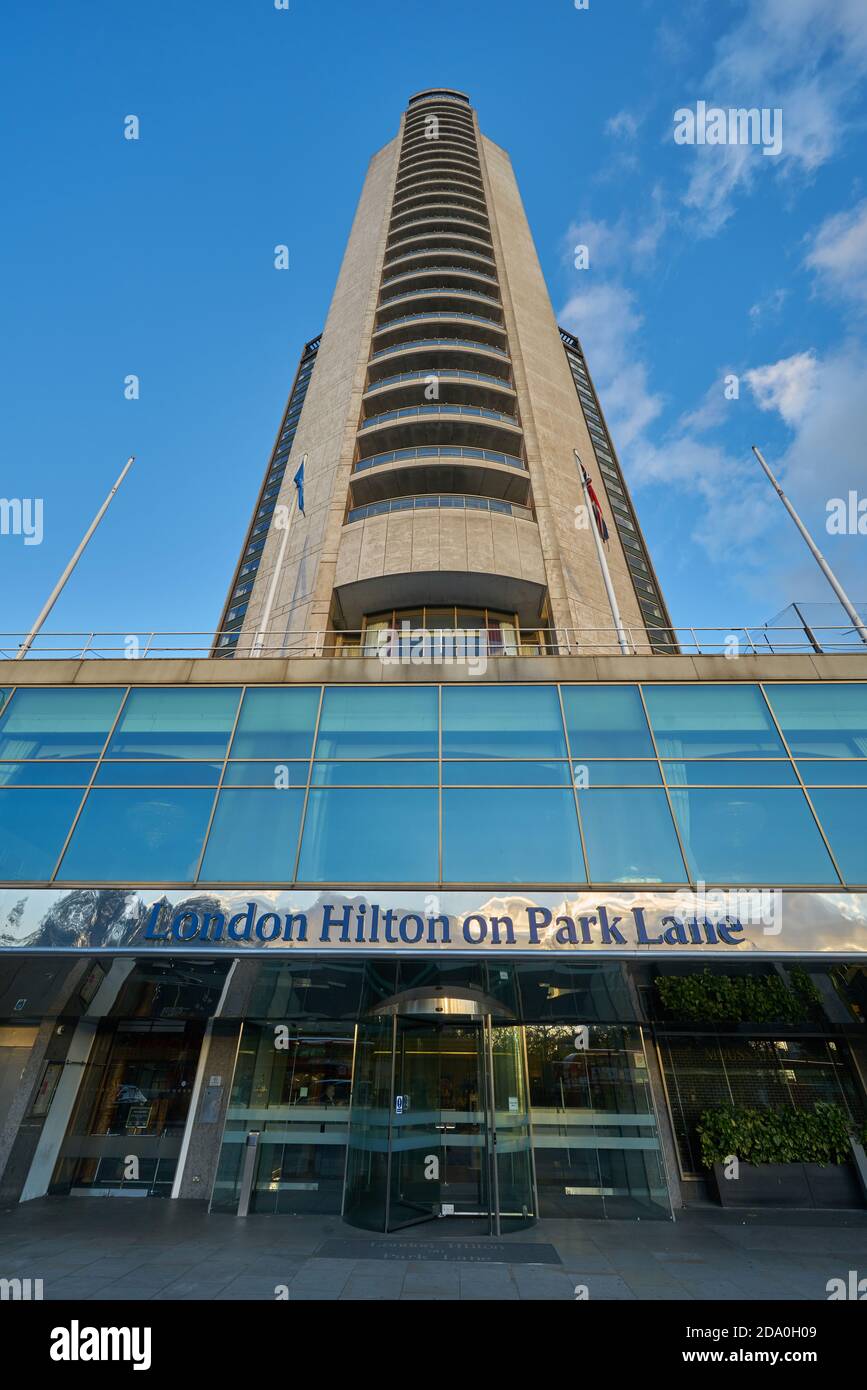 Hilton Hotel Park Lane in London Stockfoto