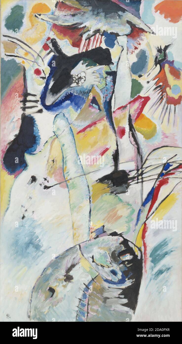 Wassily Kandinsky. (Französisch, geborenes Russland. 1866-1944). Tafel für Edwin R. Campbell Nr. 3. 1914. Öl auf Leinwand. Stockfoto