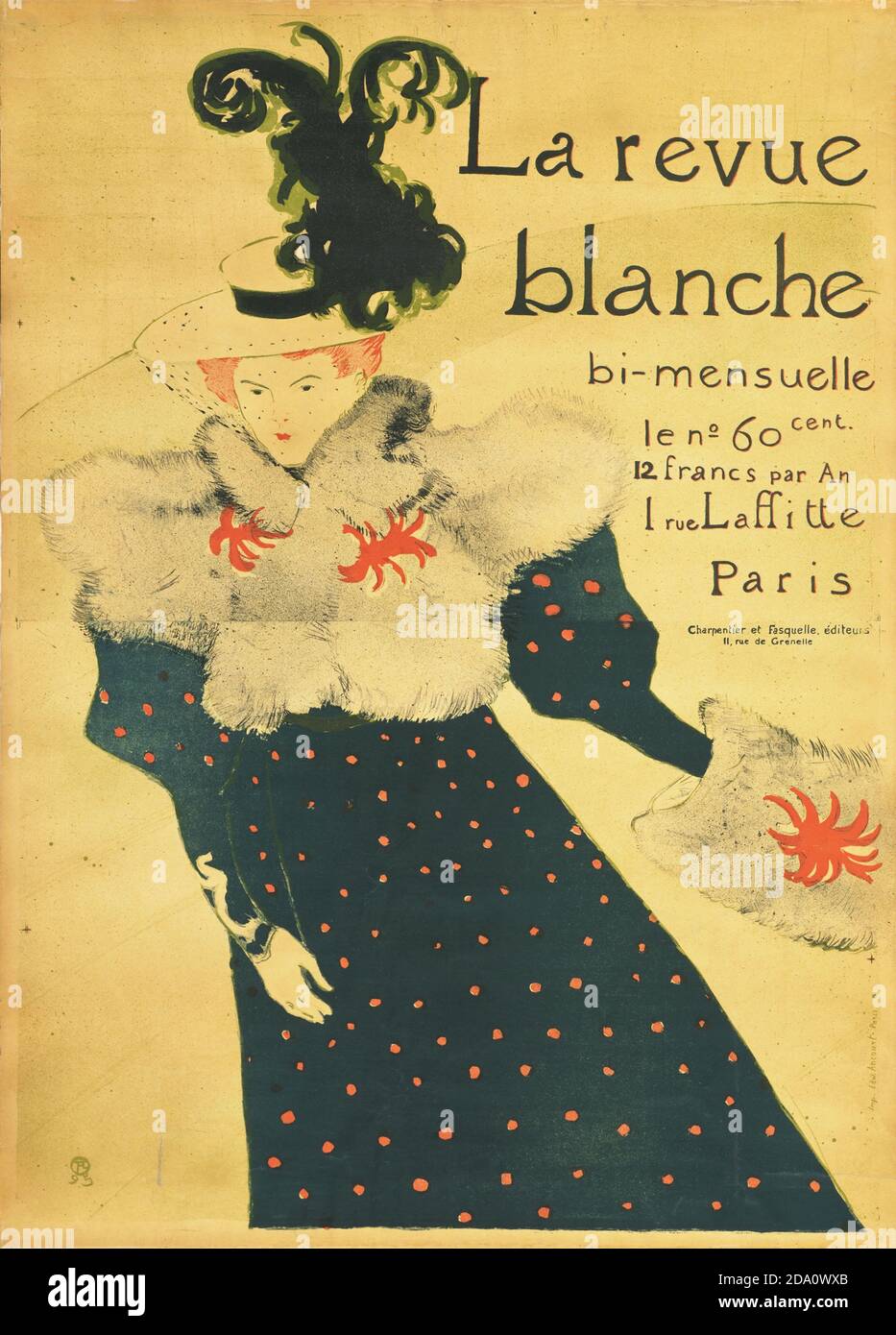 Henri de Toulouse-Lautrec. (Französisch, 1864-1901). La Revue Blanche (The White Review). (1895). Lithographiertes Plakat, Komposition. Stockfoto