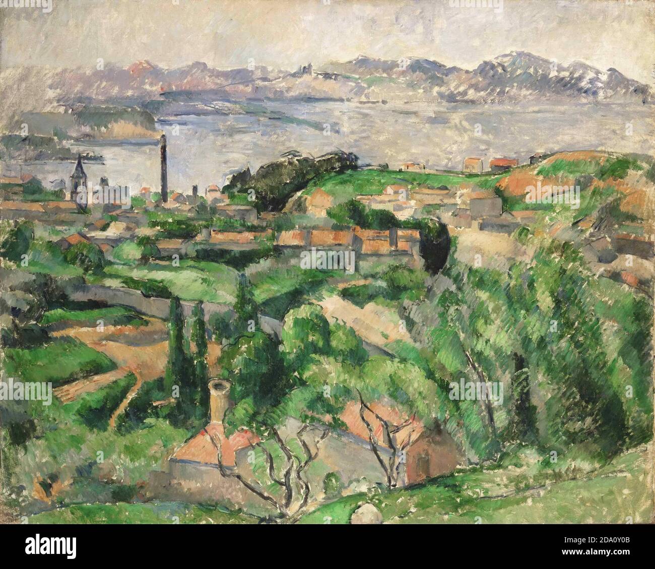 Paul Cezanne, Französisch, 1839-1906 -- Blick auf die Bucht von Marseille mit dem Dorf Saint-Henri. Stockfoto