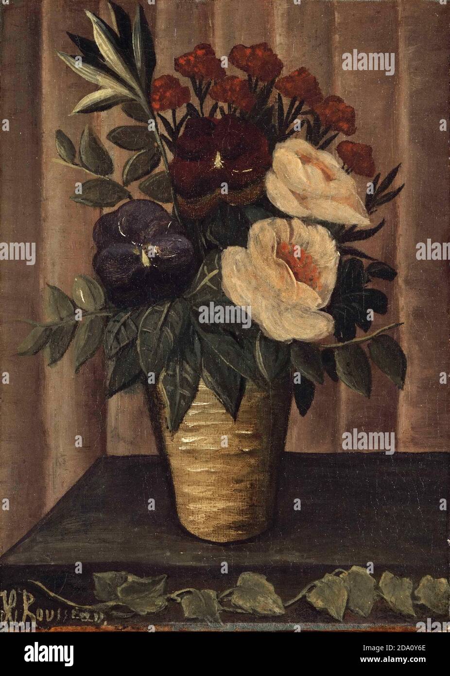 Henri-Julien-Felix Rousseau, Französisch, 1844-1910 -- Stillleben mit Blumen. Stockfoto