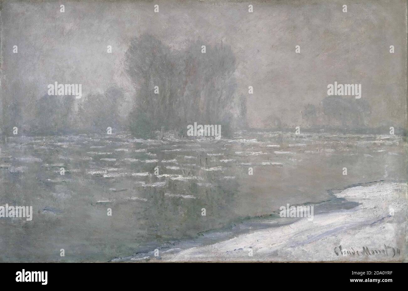 Kunst von Claude Monet, Französisch, 1840-1926 – Morning Haze. (Matin brumeux, débâcle) 1894. Öl auf Leinwand. Stockfoto