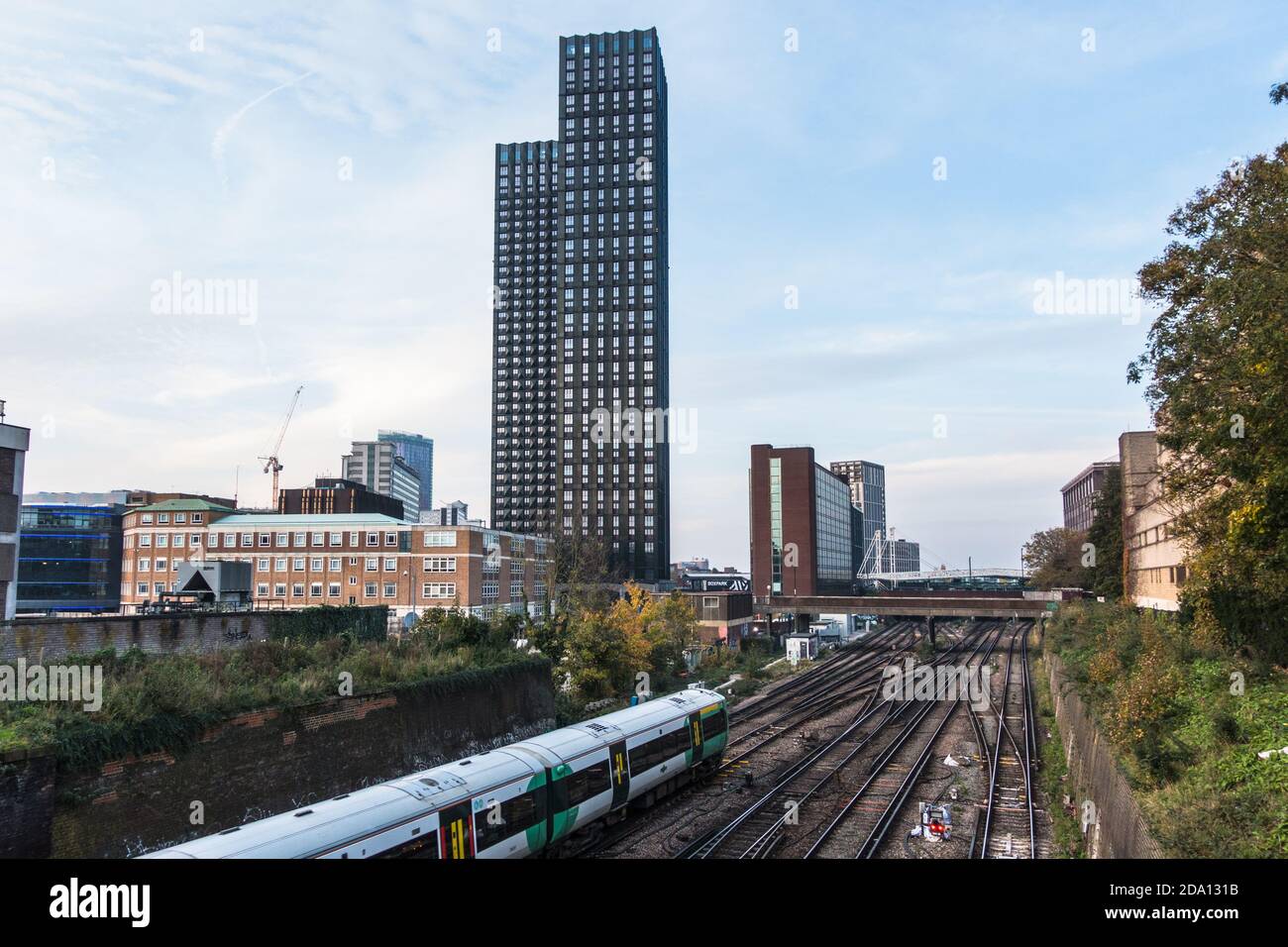 Das höchste modulare Gebäude der Welt, zehn Grad, George Street 101, East Croydon, London, Großbritannien Stockfoto