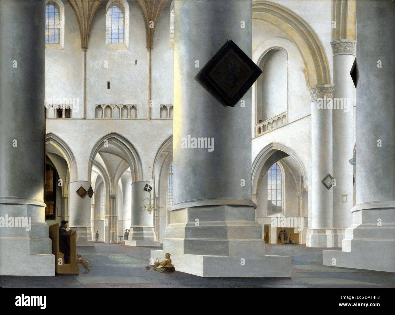 SAENREDAM, Pieter Jansz - das Innere der Grote Kerk in Haarlem. Stockfoto