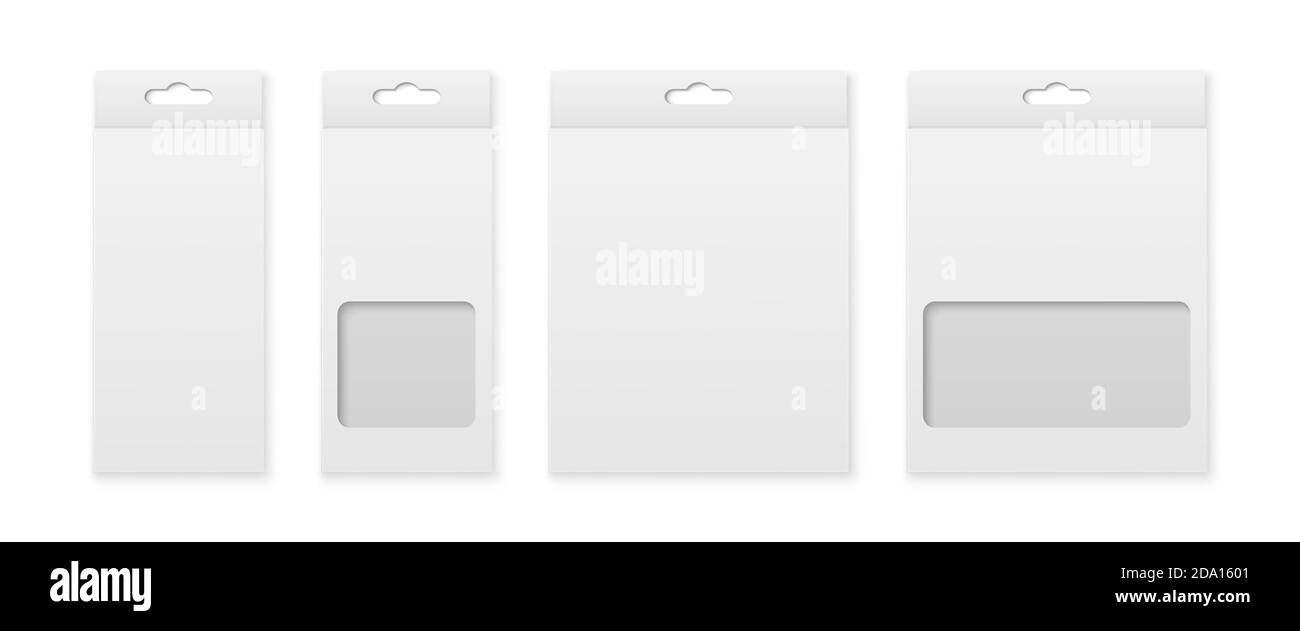 Vector 3d realistische Blank Paper White Produkt-Paket-Box für Stifte, Stifte, Buntstifte, Filz-Spitze Stifte isoliert auf weißem Hintergrund. Designvorlage für Stock Vektor