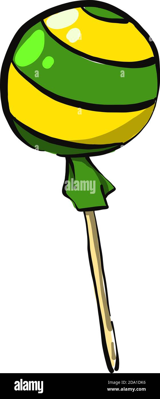 Bunte Ballon, Illustration, Vektor auf weißem Hintergrund Stock Vektor