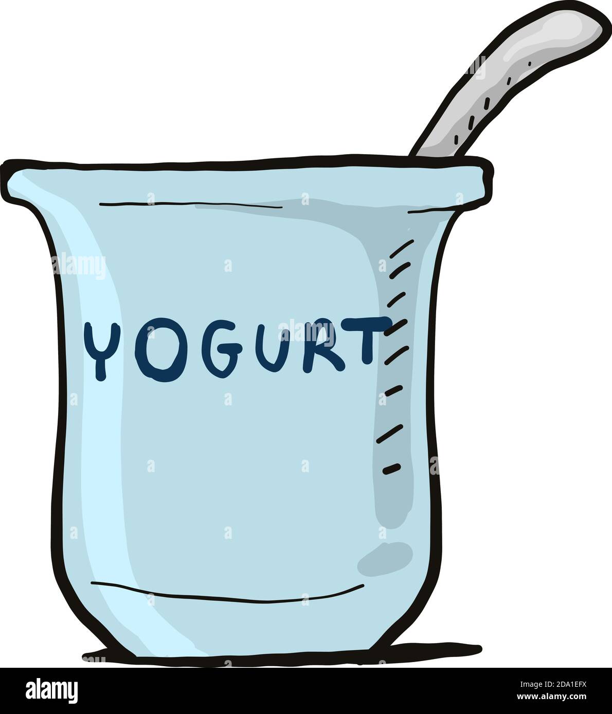 Köstlicher Joghurt, Illustration, Vektor auf weißem Hintergrund Stock Vektor