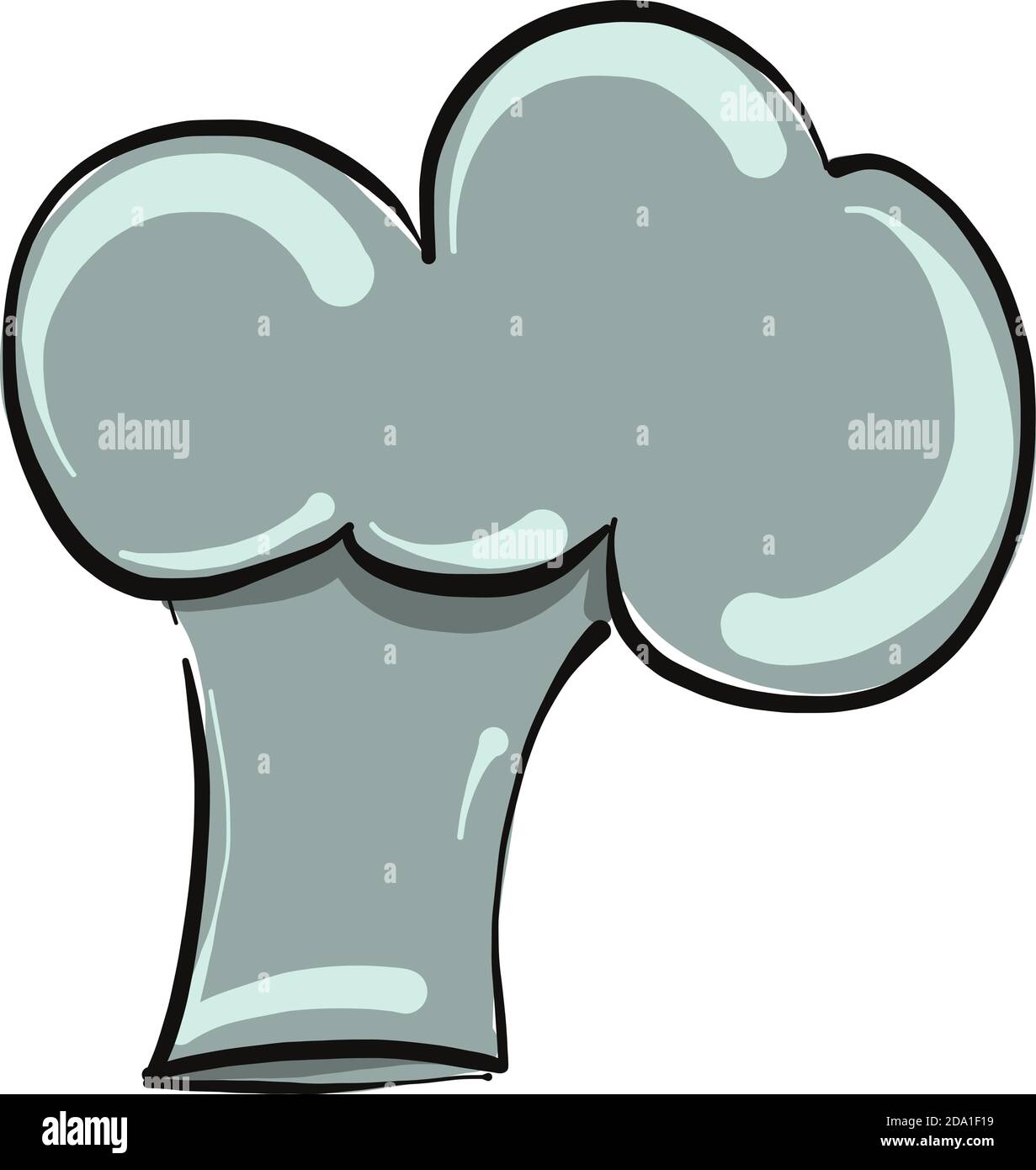 Chefs weißer Hut, Illustration, Vektor auf weißem Hintergrund Stock Vektor