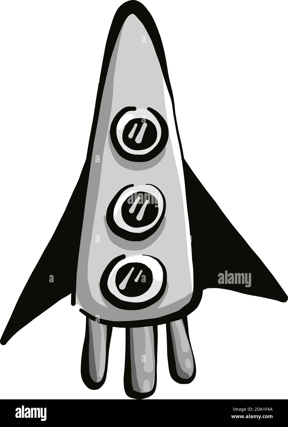 Combat Missle, Illustration, Vektor auf weißem Hintergrund Stock Vektor