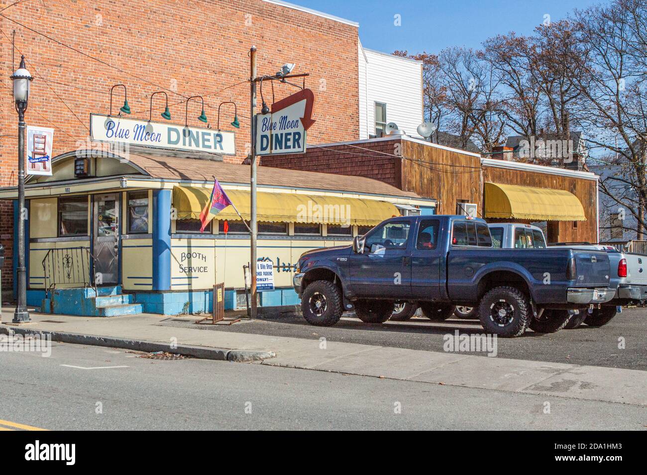 Das beliebte Blue Moon Diner in Gardner, Massachusetts Stockfoto