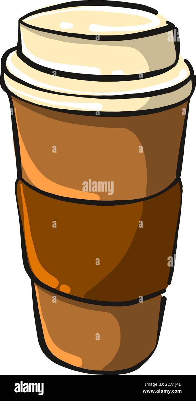 Eco Tasse, Illustration, Vektor auf weißem Hintergrund Stock Vektor