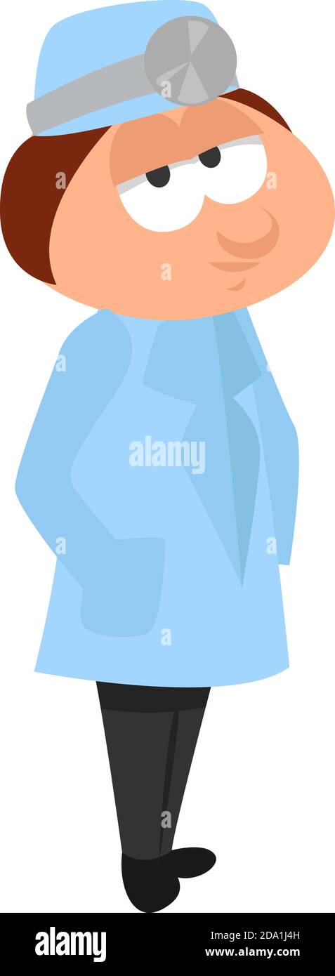 Zahnarzt, Illustration, Vektor auf weißem Hintergrund Stock Vektor