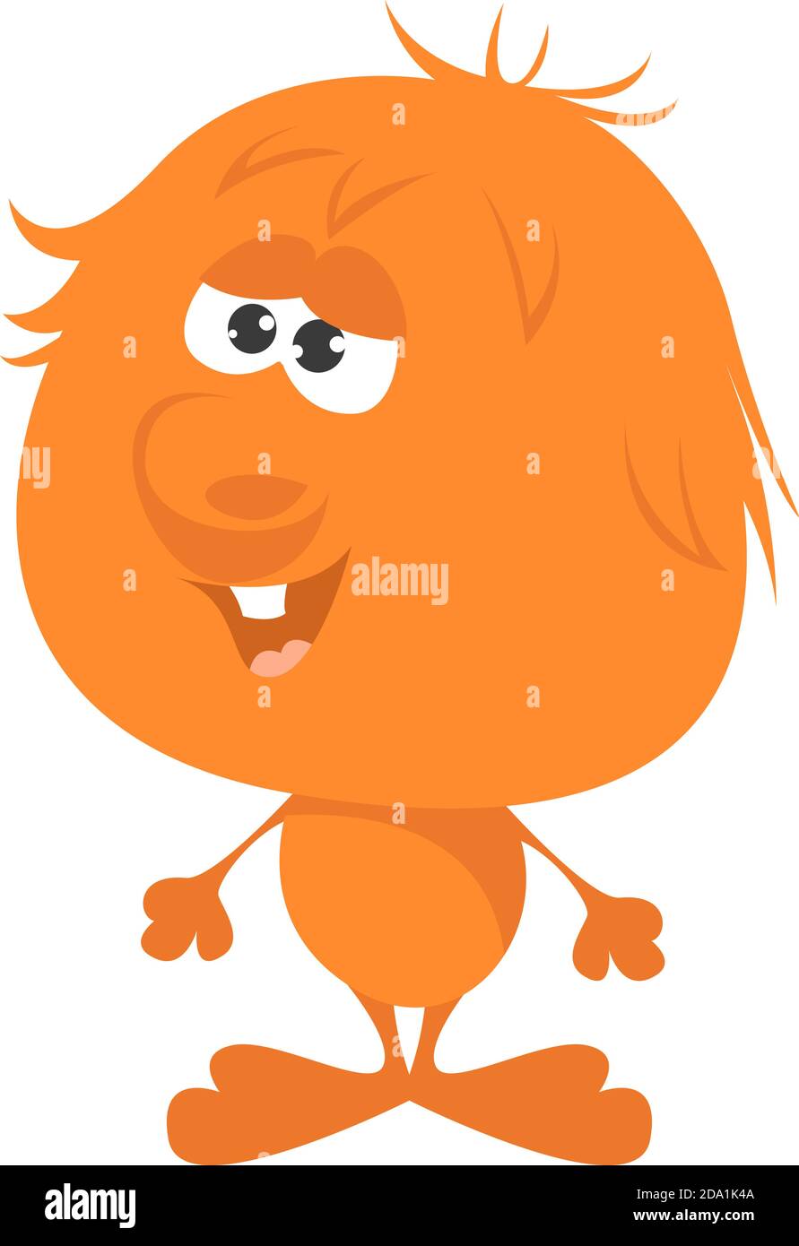 Flauschiger Mann, Illustration, Vektor auf weißem Hintergrund Stock Vektor