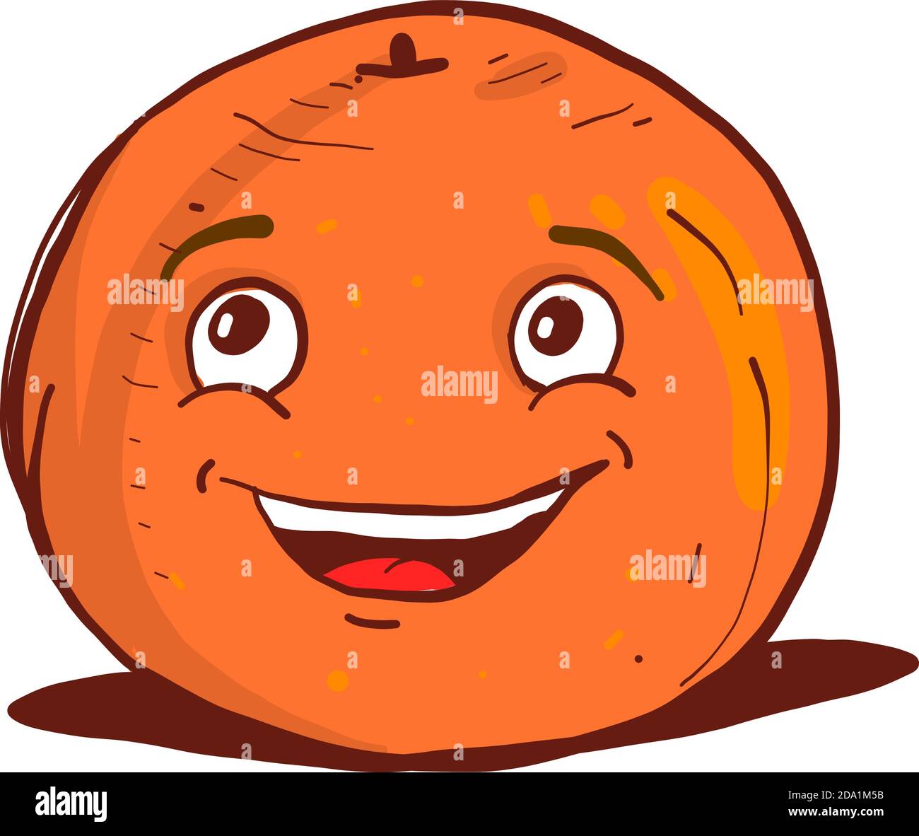 Aufgeregt orange, Illustration, Vektor auf weißem Hintergrund Stock Vektor
