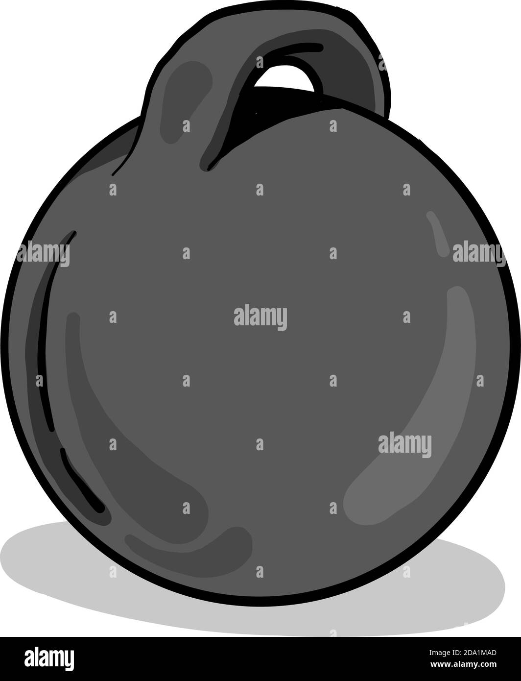 Graue Kettle Glocke, Illustration, Vektor auf weißem Hintergrund Stock Vektor
