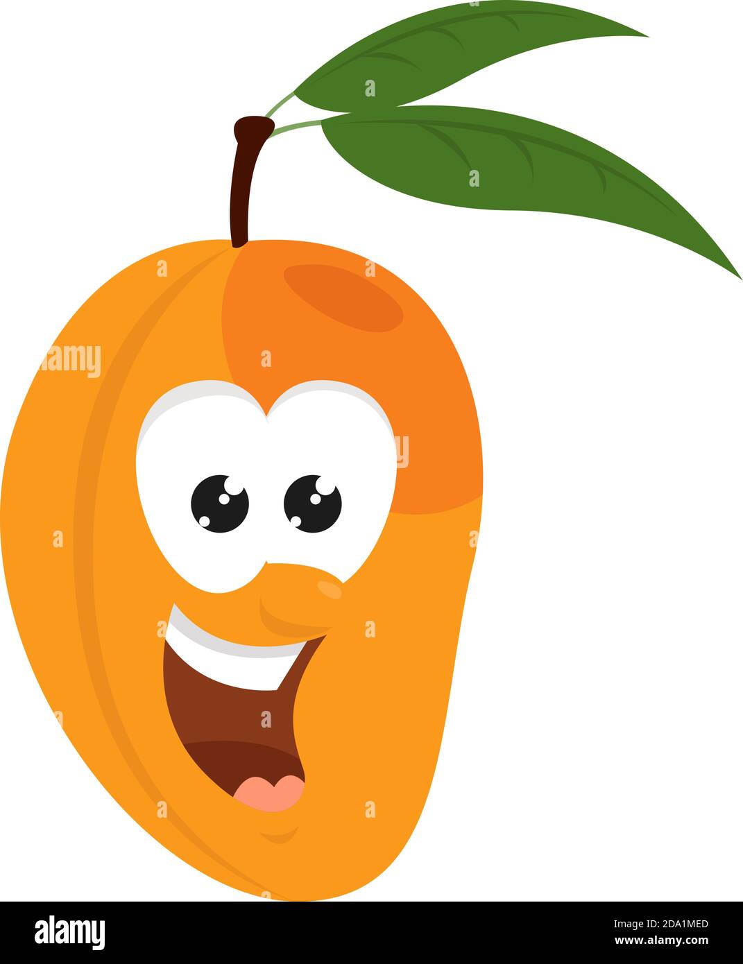 Aufgeregt Mango, Illustration, Vektor auf weißem Hintergrund Stock Vektor