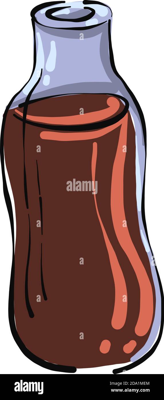 Flasche Saft, Illustration, Vektor auf weißem Hintergrund Stock Vektor