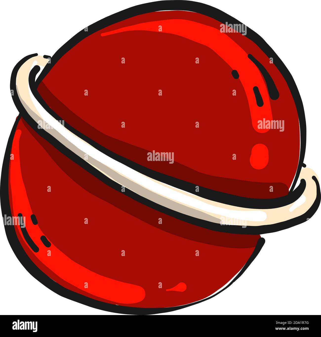 Roter Planet, Illustration, Vektor auf weißem Hintergrund Stock Vektor