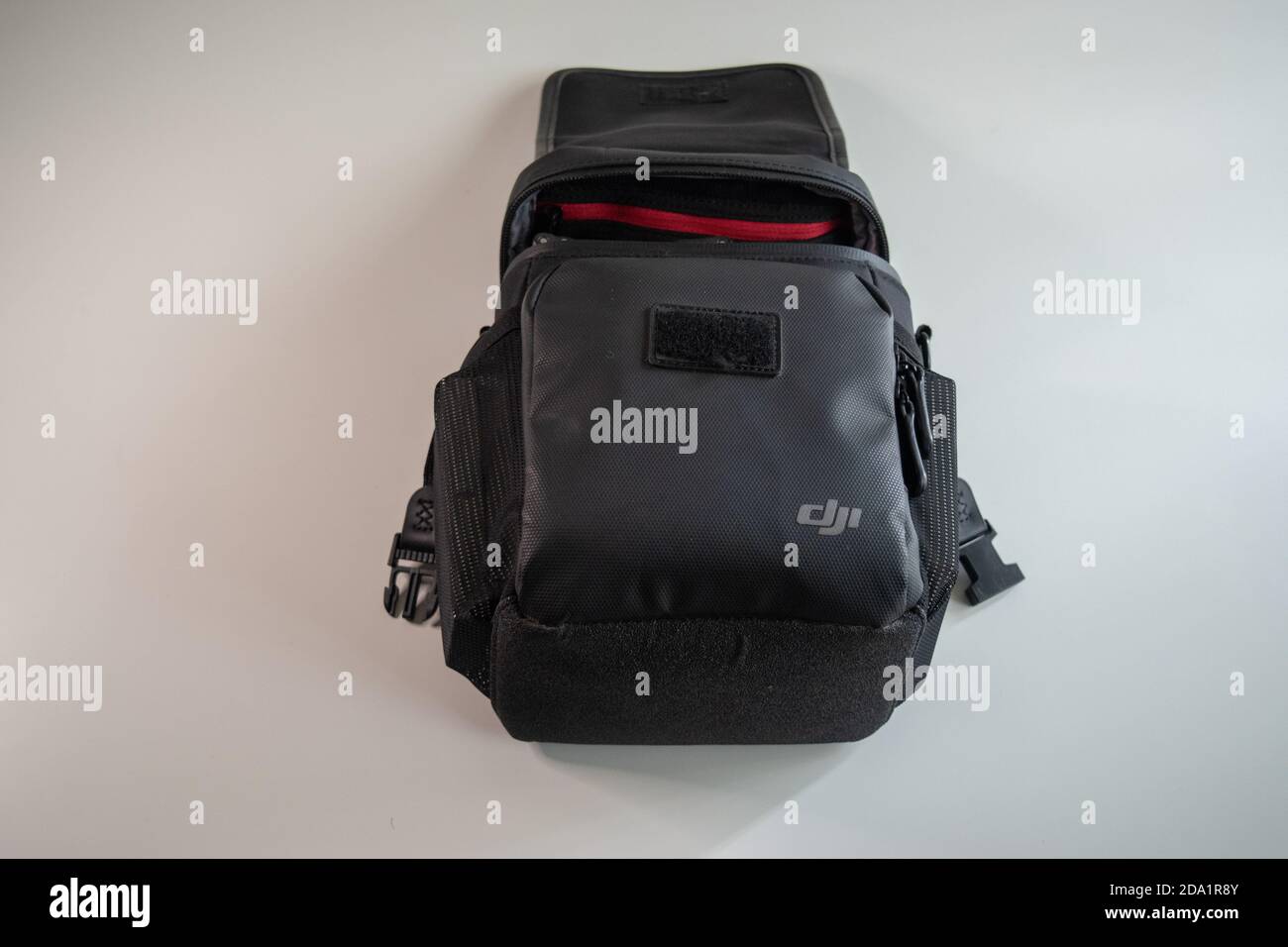DJI Drohne schwarze Tasche Stockfoto