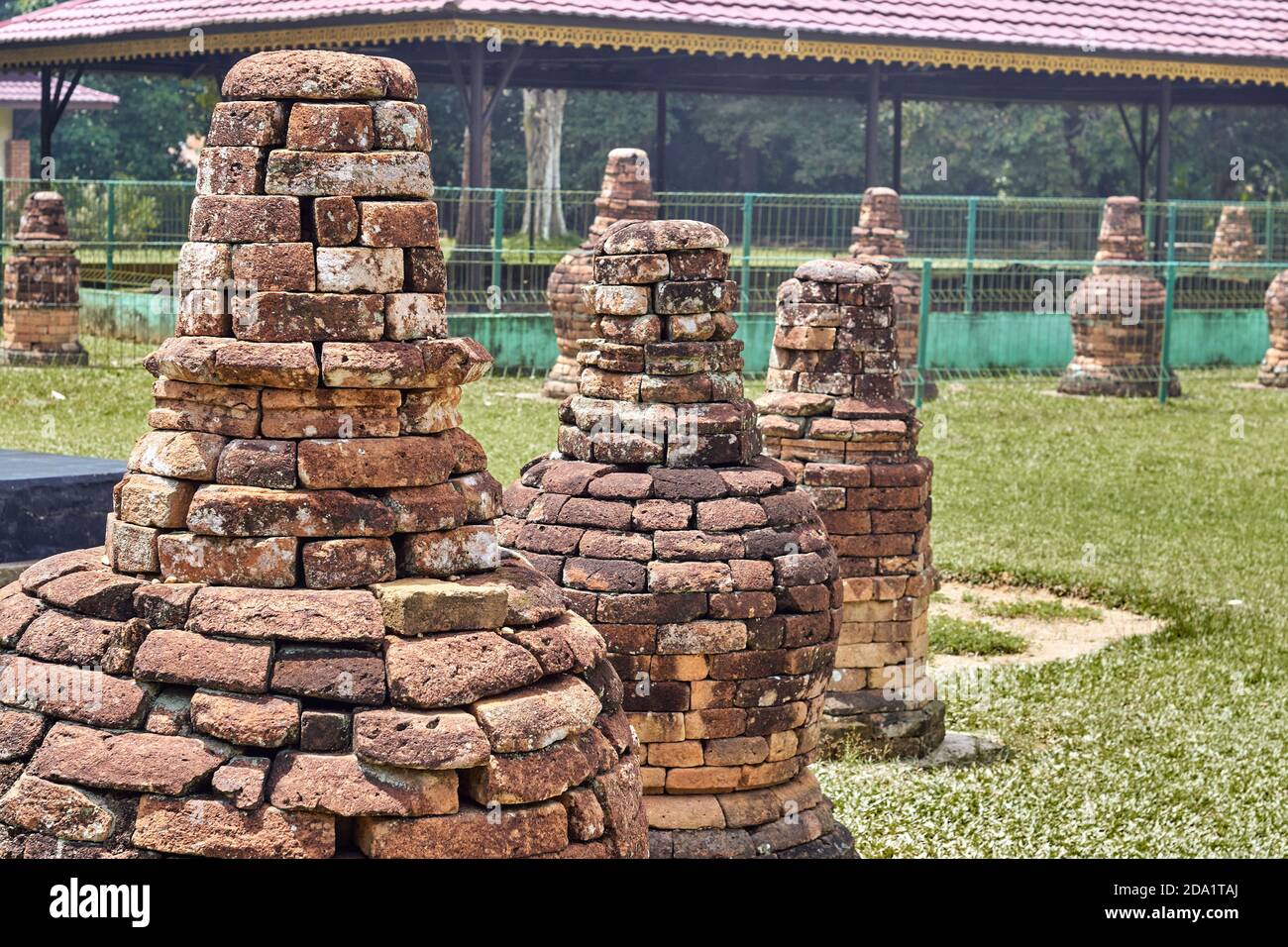 Teil des Muaro jambi Tempelgebäudes in der Provinz jambi, Indonesien Stockfoto