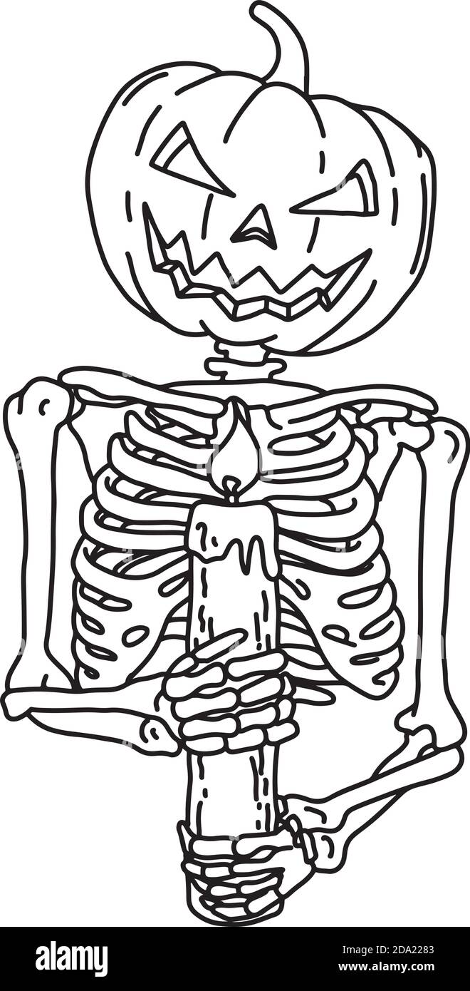 halloween-Kürbis mit Kerzenvektor Stock Vektor