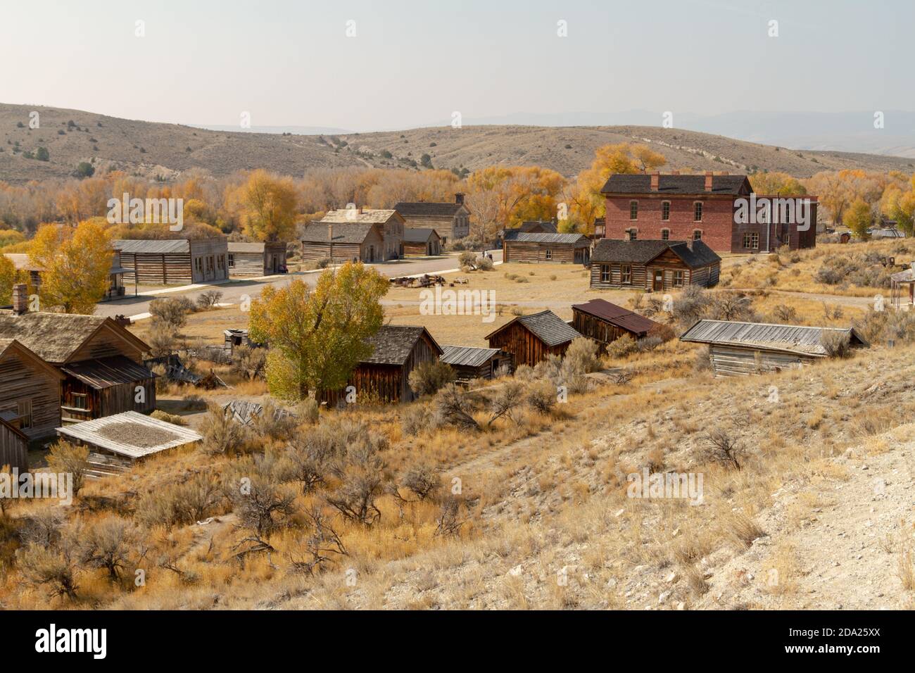 Ansicht von Bannack, Montana, USA. Stockfoto