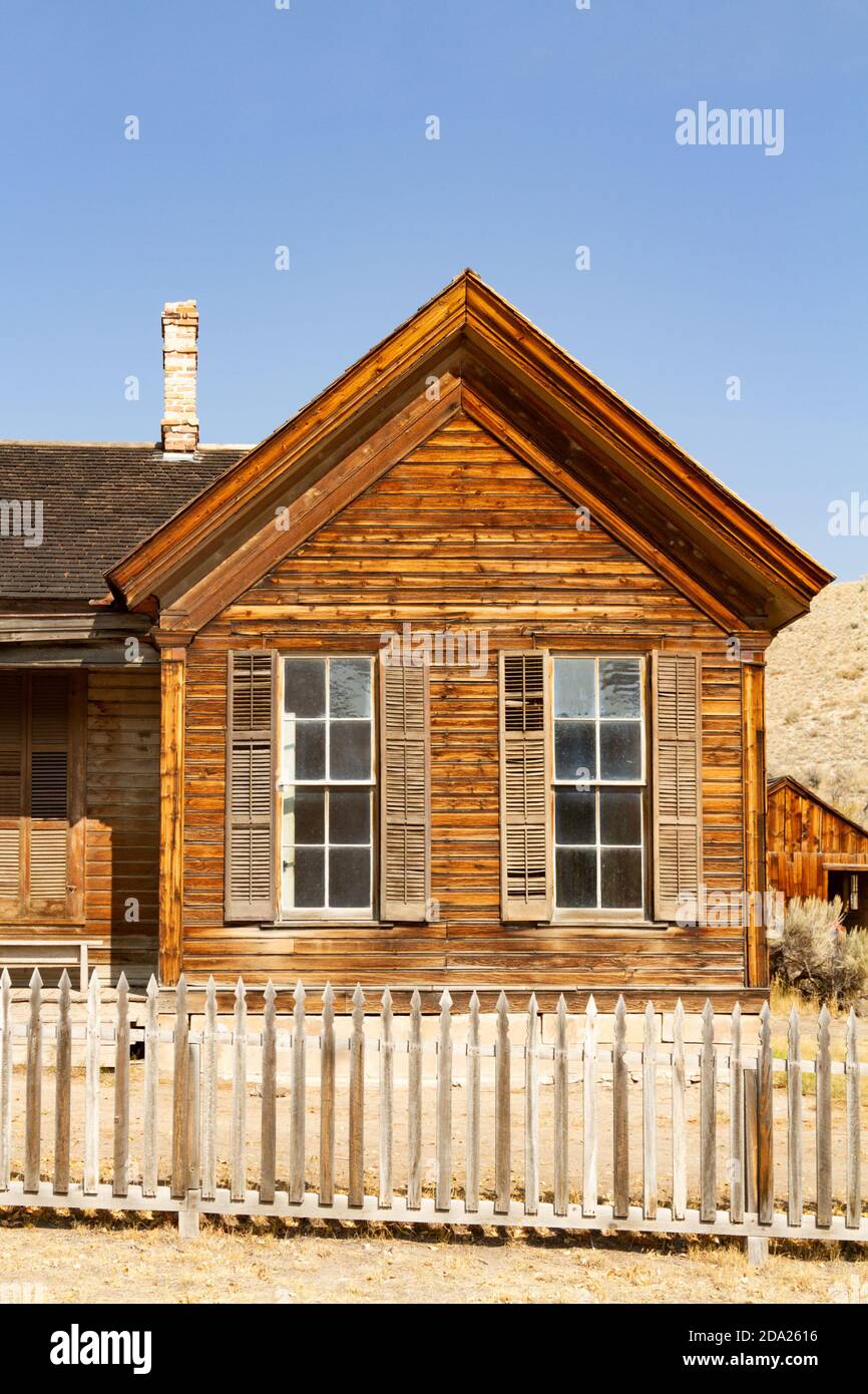 Roe/Graves House in Bannack, Montana, USA. Stockfoto