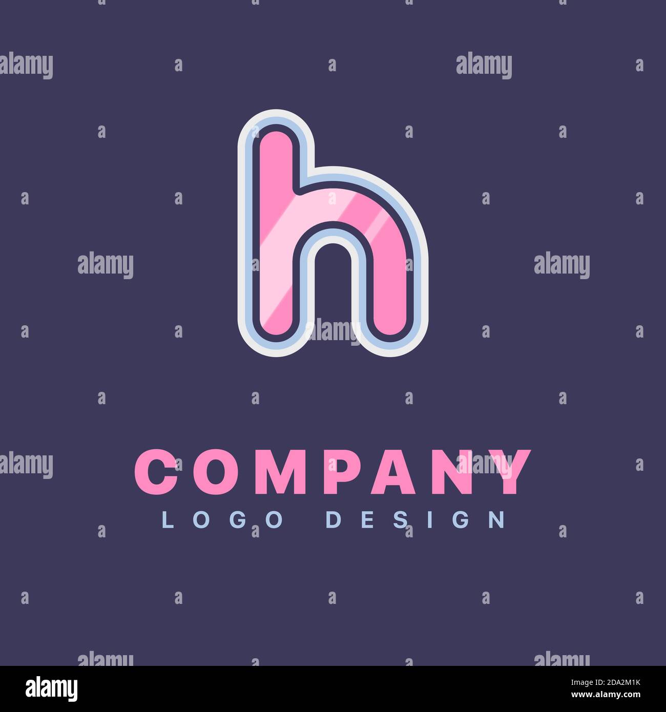 Design-Vorlage mit H-Logo. Firmenlogo Stock Vektor
