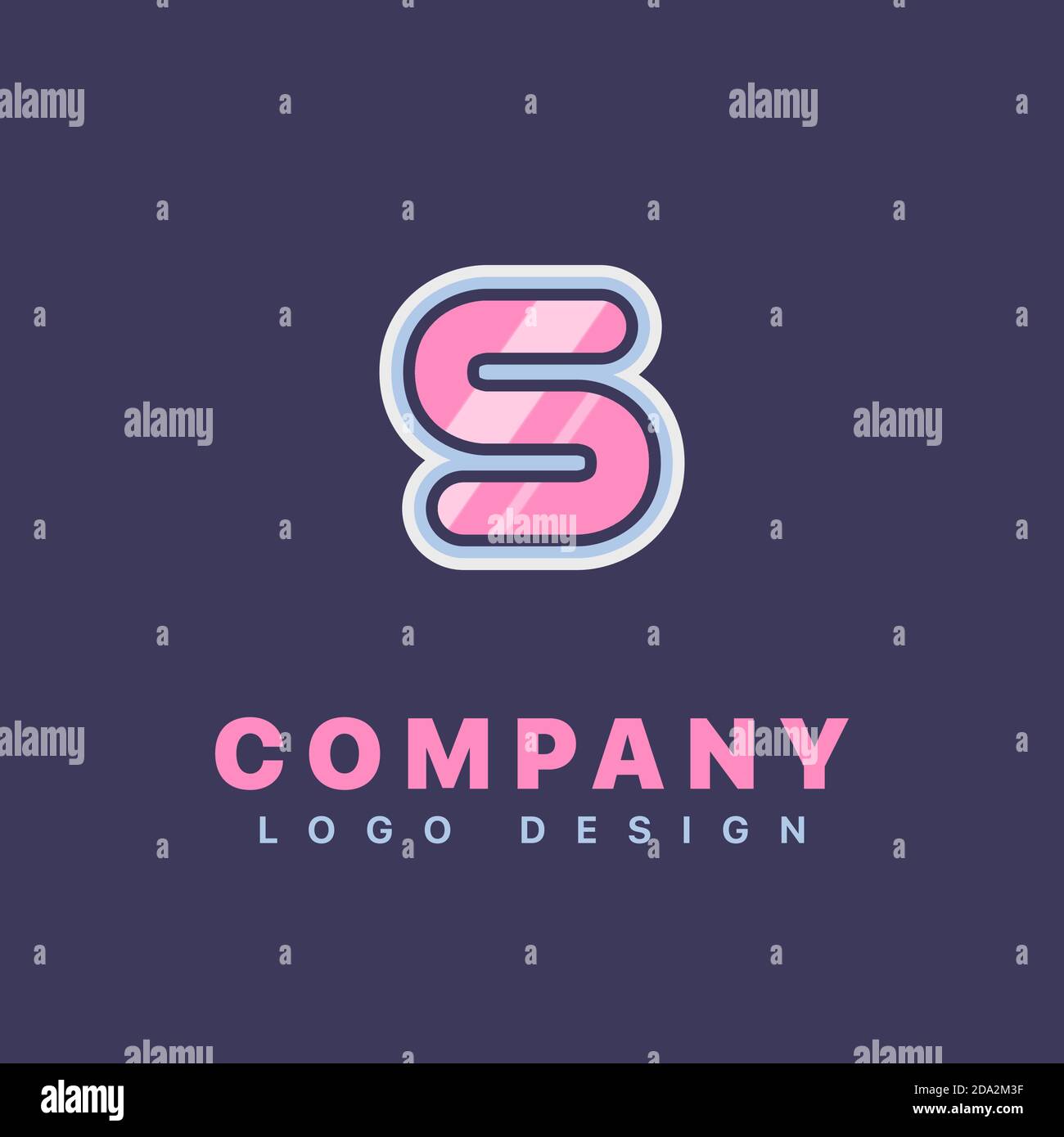 Design Vorlage Fur Das Logo Letter S Firmenlogo Stock Vektorgrafik Alamy