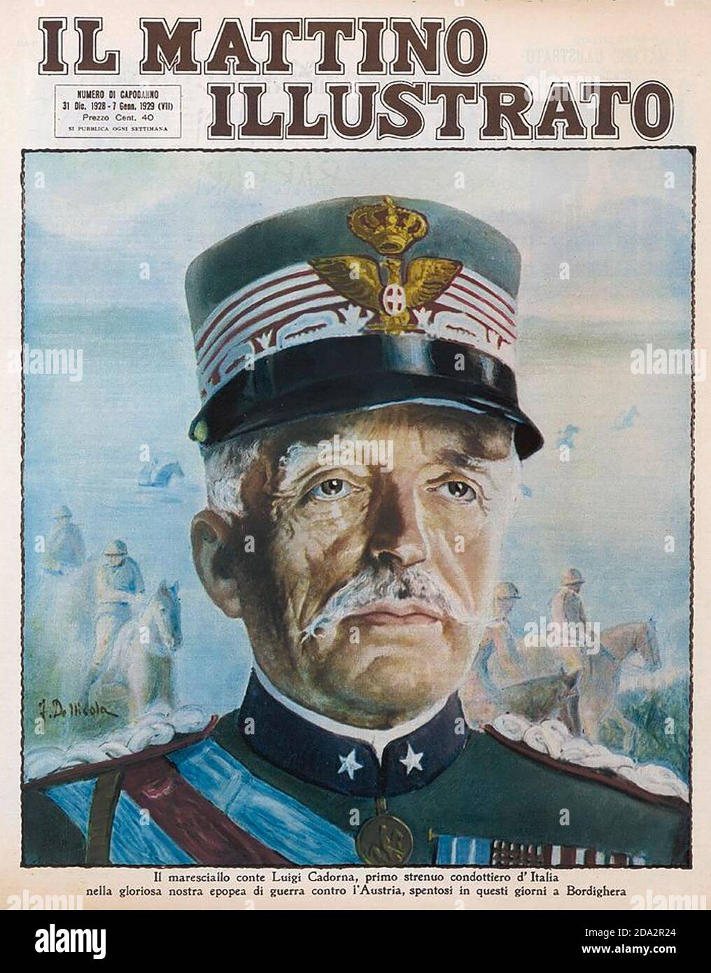 LUIGI CADORNA (1850-1928) als Stabschef des Italieners Armee Stockfoto