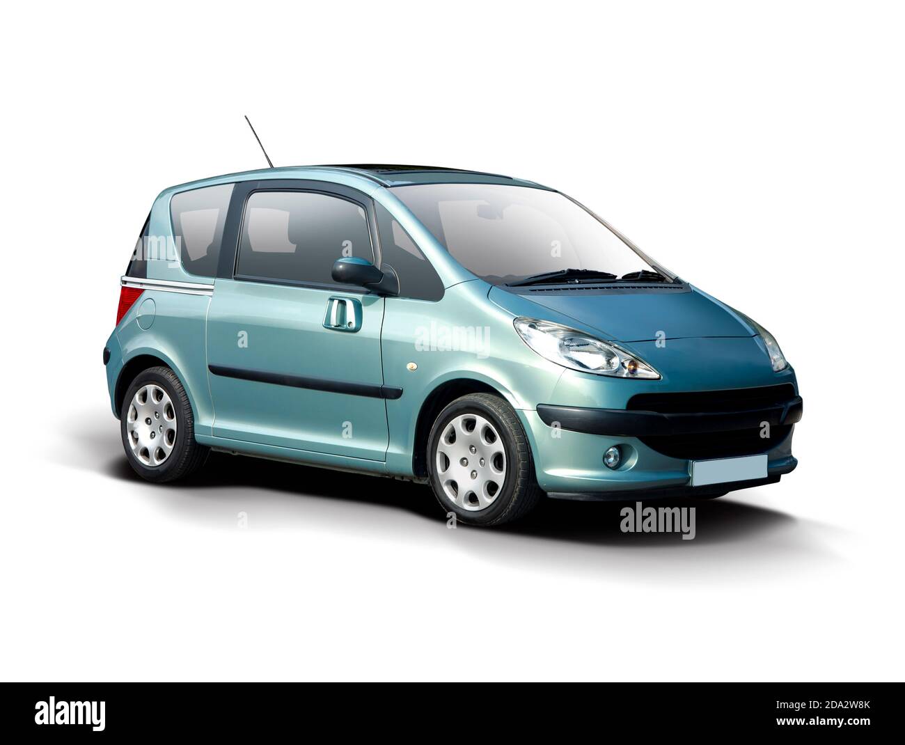 Französisch kleinen Kompaktwagen, isoliert auf weißem Hintergrund Stockfoto
