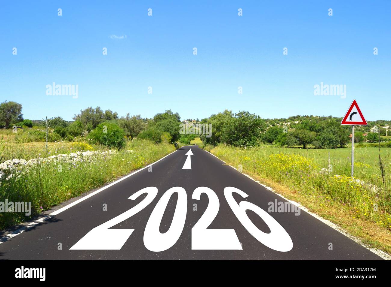 Frohes neues Jahr 2026, Straße Stockfoto