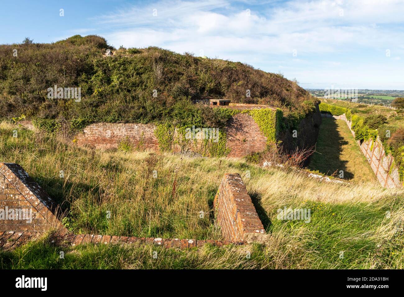 Bembridge Fort, Bembridge Down, Isle of Wight Stockfoto