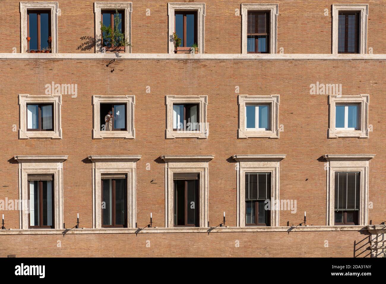 Gebäude in der Via della Conciliazione. Vatikanstadt, Rom, Latium, Italien, Europa Stockfoto