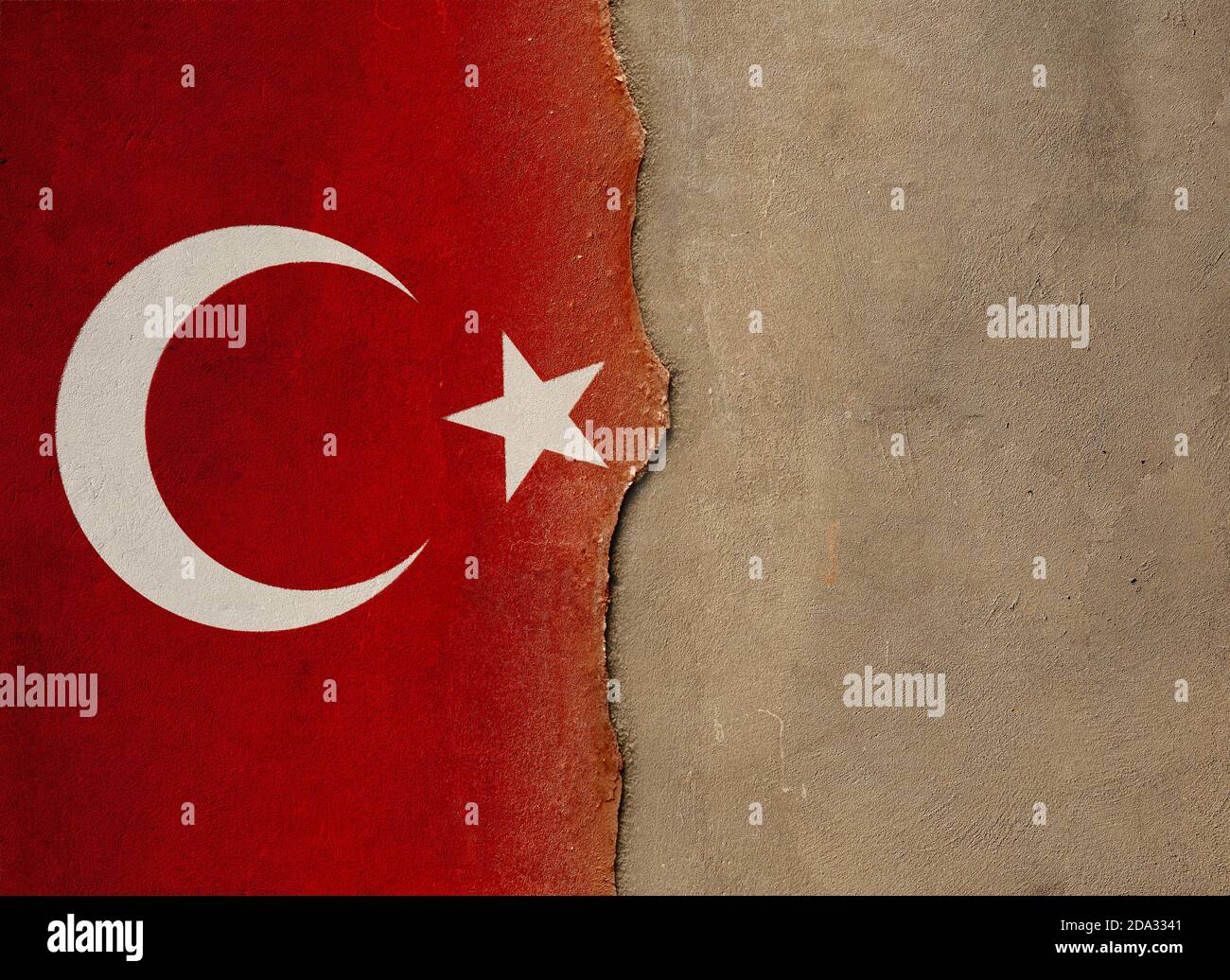 Türkische Flagge, Design-Studie Der Flagge Stockfoto