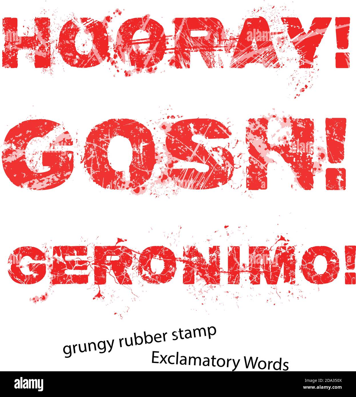 Grunge Gummi Stempel mit Text horay gosh geronimo, Vektor-Illustration Stock Vektor