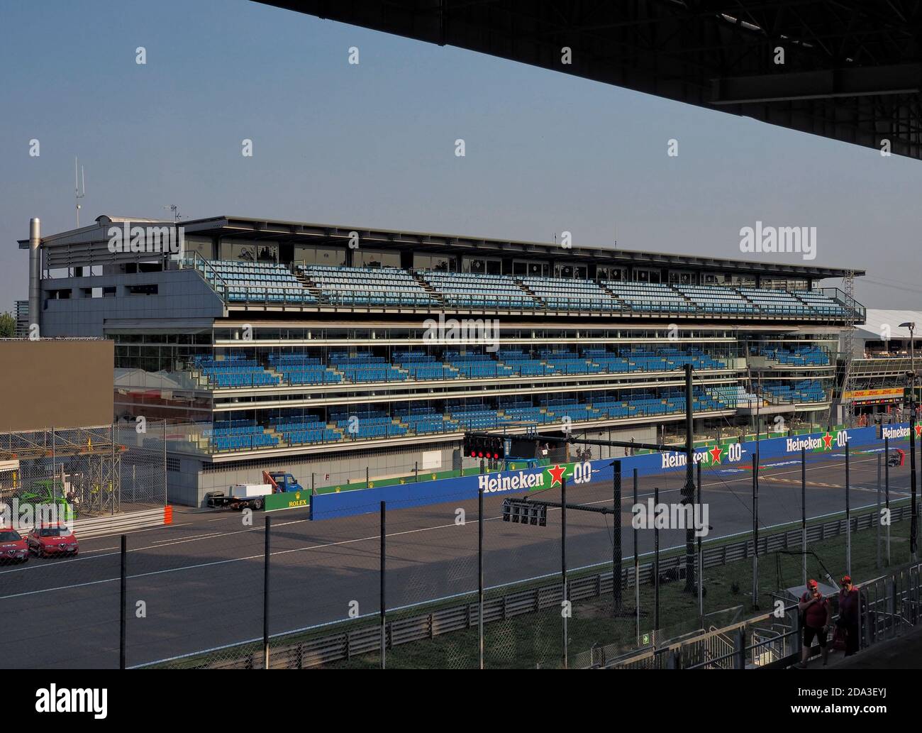 MONZA, ITALIEN - 30. August 2018: Die Autodromo Nazionale Monza, eine Rennstrecke in der Nähe der Stadt Monza, nördlich von Mailand, in Italien. Stockfoto