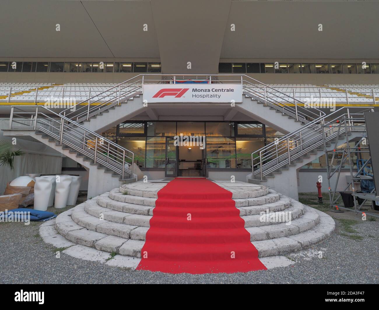 MONZA, ITALIEN - 30. August 2018: Die Autodromo Nazionale Monza, eine Rennstrecke in der Nähe der Stadt Monza, nördlich von Mailand, in Italien. Stockfoto