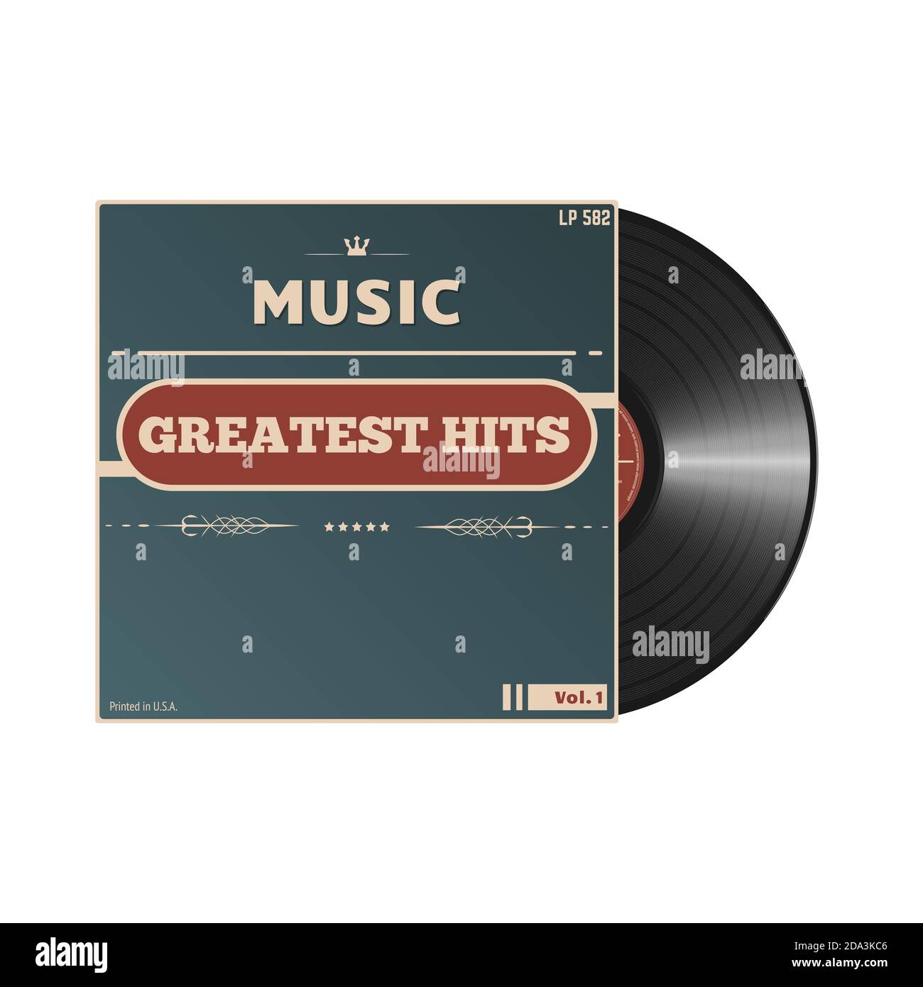 Retro-Vinylhülle Stock Vektor