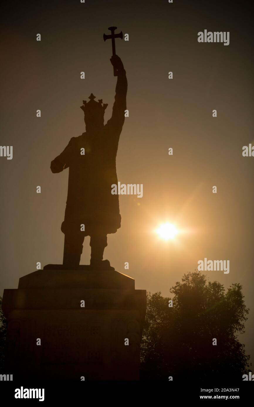 Denkmal von Stephan dem Großen, in Chișinău, Moldawien, Osteuropa. Stockfoto