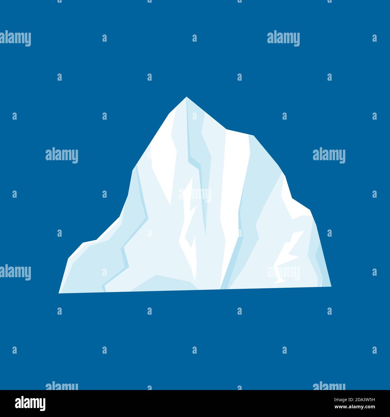 Eisberg Vektor-Illustration isoliert auf weißem Hintergrund in einem Cartoon flachen Stil. Stock Vektor
