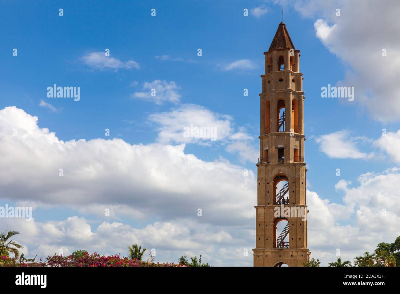 Kuba, Trinidad, Valle De Los Ingenios - Tal der Zuckermühlen, Manaca-Iznaga Turm - Sklaventurm Stockfoto