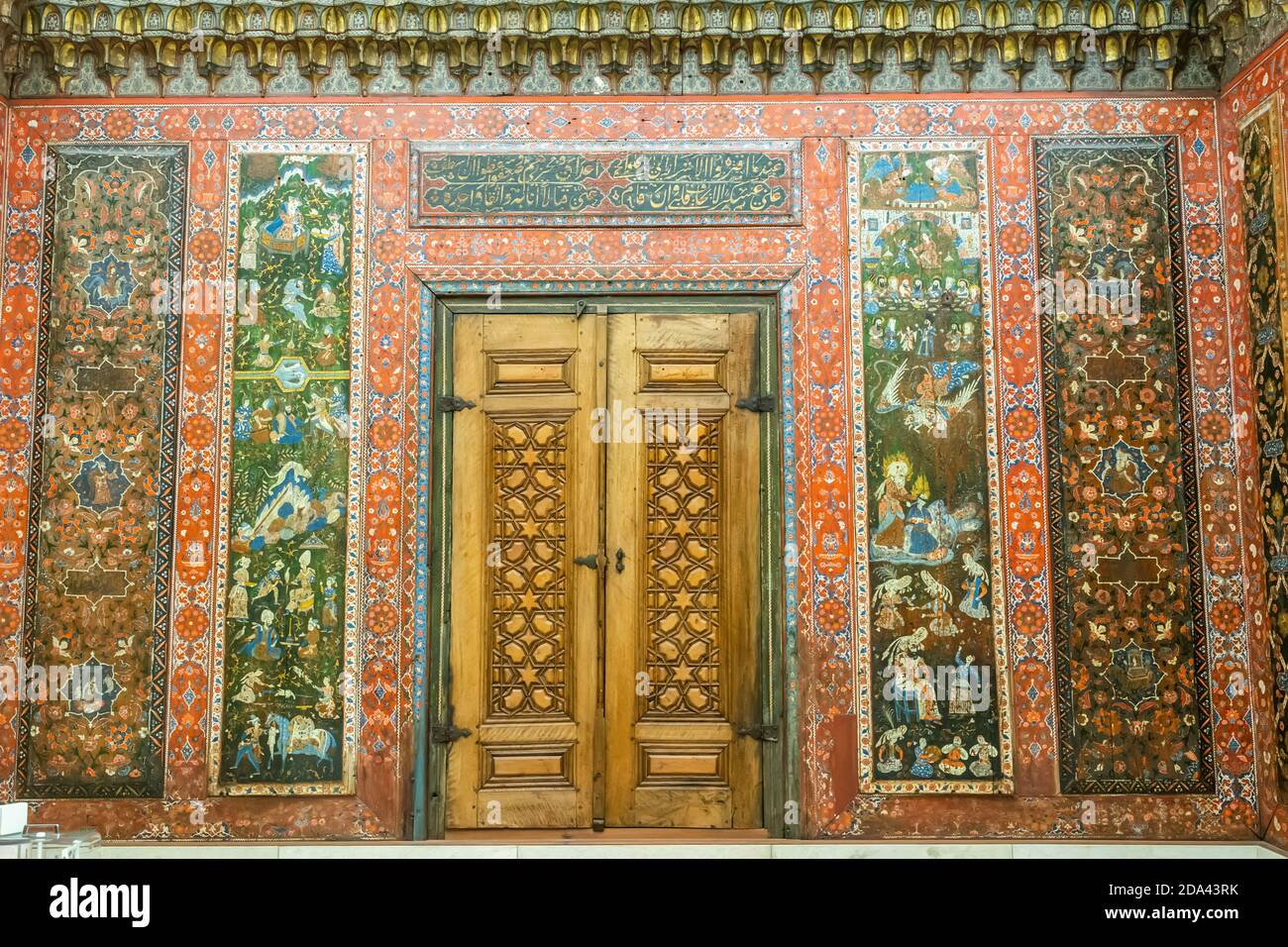 Berlin, Deutschland – 28. Januar 2018. Wandtafel im Aleppo-Raum des Pergamonmuseums in Berlin. Stockfoto