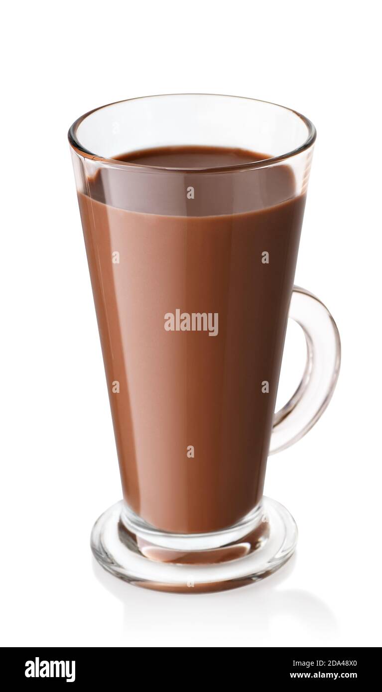 Glas Tasse Schokolade Milchshake Stockfoto