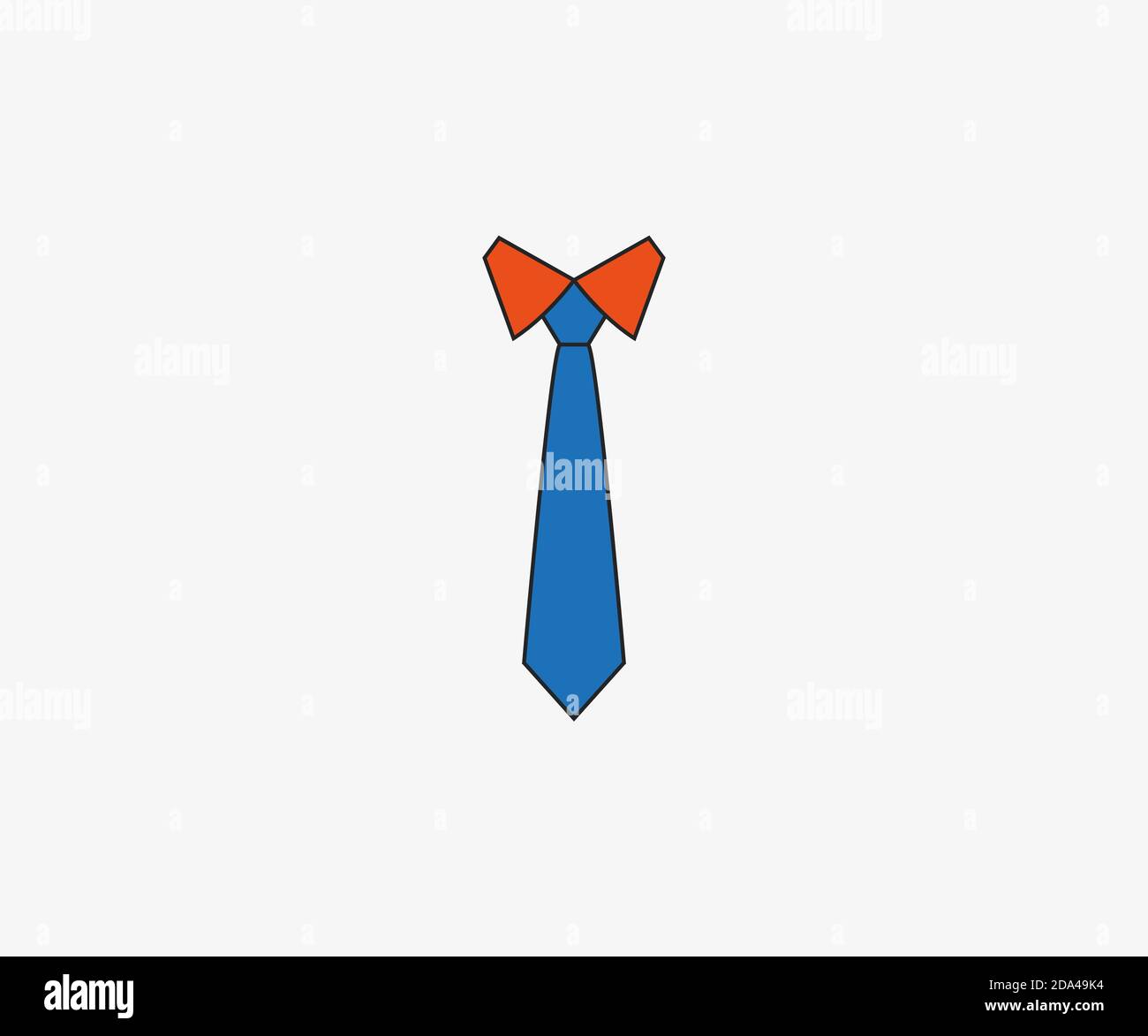 Krawatte, Dresscode-Symbol. Vektorgrafik, flach. Stock Vektor