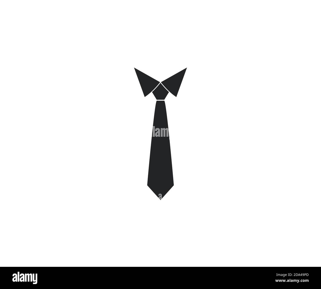 Krawatte, Dresscode-Symbol. Vektorgrafik, flach Stock Vektor