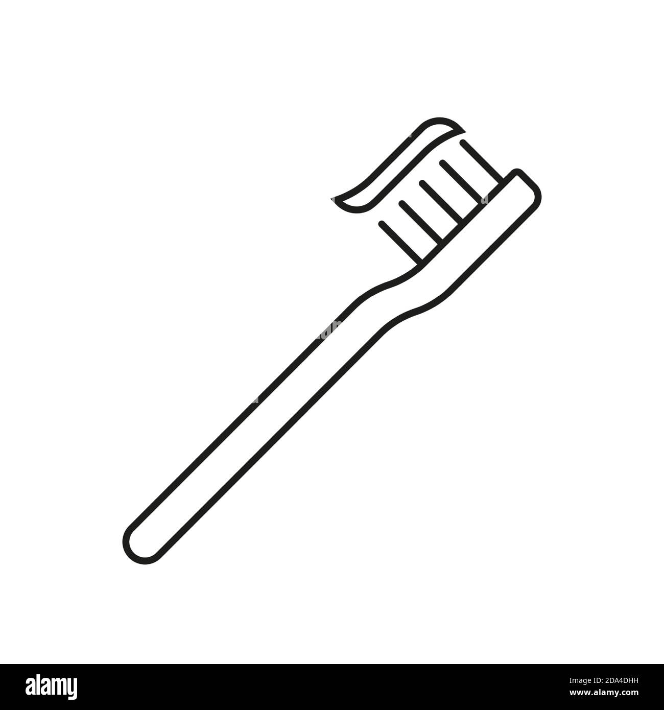 Zahnbürste Icon Element der Zahnmedizin Icon für mobile Konzept und Web-Apps. Das Symbol für die dünne Zahnbürste kann für das Internet und mobile Geräte verwendet werden. Premium-Symbol ein Stock Vektor